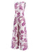 This 2PCS 1940s Leaves Sleeveless Top & Cropped Pants brings 1940s soul to her everyday