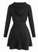 2PCS 1940s Ribbed Knit Cut-Out Hoodie Dress - vintage dress, retro fashion