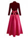 2PCS 1940s V-Neck Velvet Jacket & Skirt - vintage skirt, retro style