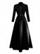 2PCS 1940s V-Neck Velvet Jacket & Skirt - vintage skirt, retro style