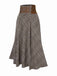 Brown 1940s Lace-Up Glen Plaid Skirt, vintage skirt, retro style - perfect for women who love vintage and retro fashion