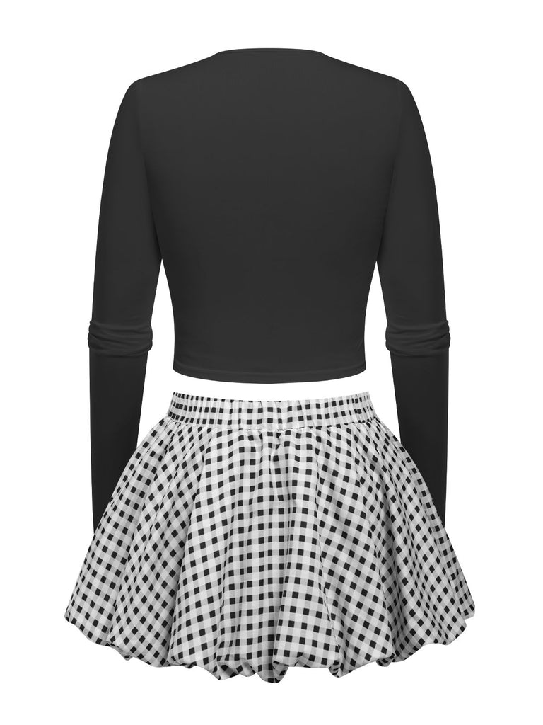 2PCS 1950s Bow Solid Top | 1950s | vintage skirt, retro style