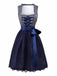 2PCS 1950s Ethnic Floral Lace-Up Dress & Apron - vintage dress, retro fashion, rockabilly