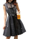 2PCS 1950s Ethnic Floral Lace-Up Dress & Apron - vintage dress, retro fashion, rockabilly