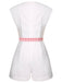 2PCS 1950s Pink Plaid Skirt & Romper With Belt - vintage skirt, retro style