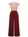 2PCS 1950s Red Polka Dot Blouse & Burgundy Pants — vintage elegance for the modern woman