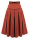2PCS 1950s Striped Blouse & Pleated Skirt: timeless style reimagined