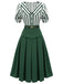 2PCS 1950s Striped Blouse & Pleated Skirt: timeless style reimagined