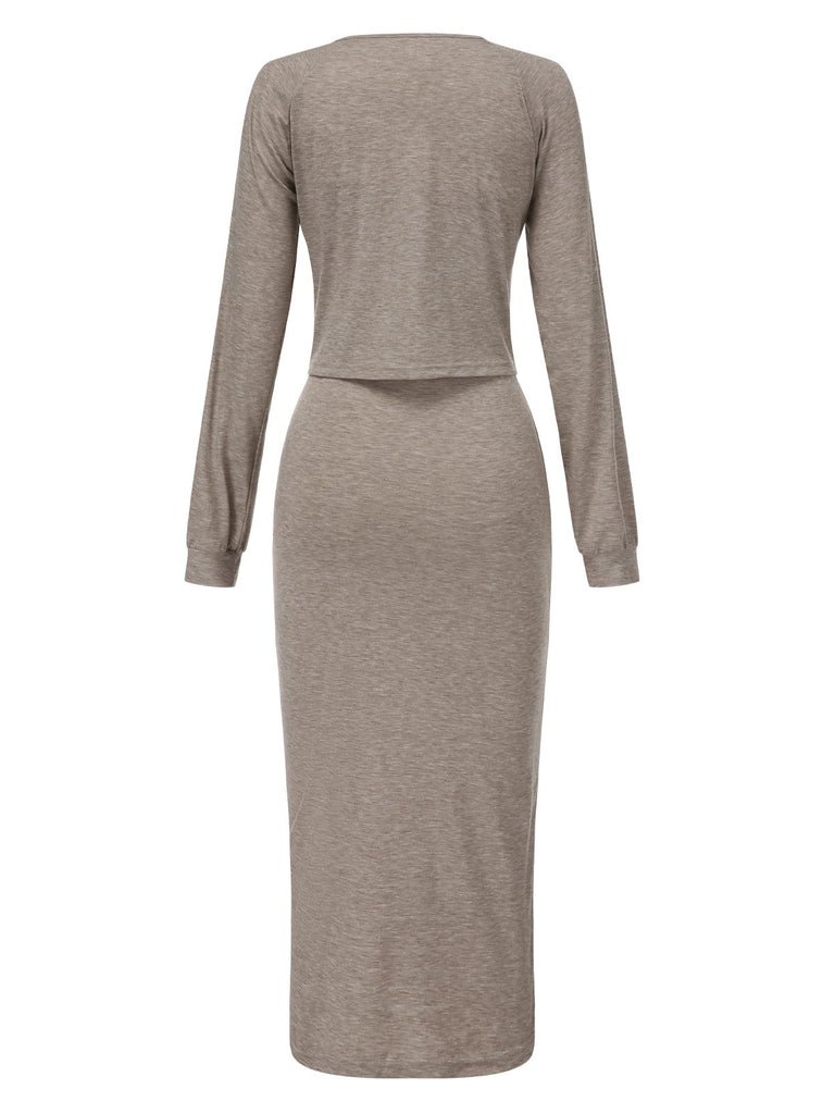 2PCS 1960s Knitted Slit Tube | 1960s | vintage dress, retro fashion
