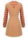 2PCS 1960s Orange Blouse & Tweed Mini Dress, vintage dress, retro fashion - perfect for women who love vintage and retro fashion