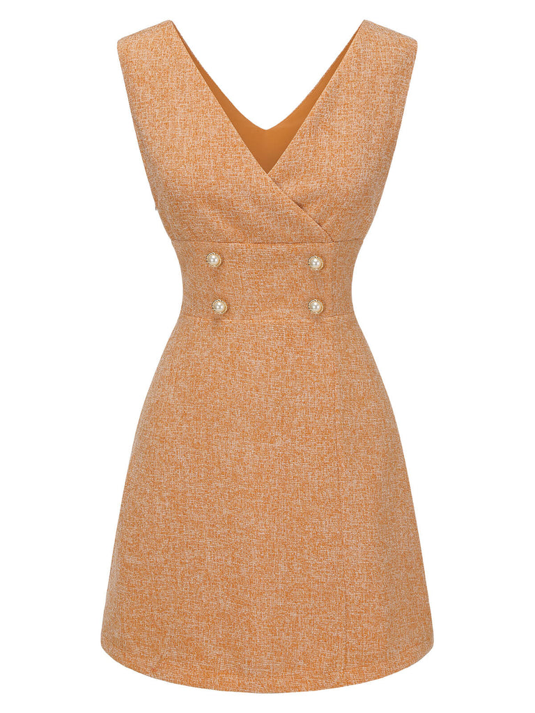 2PCS 1960s Orange Blouse & Tweed Mini Dress, vintage dress, retro fashion - perfect for women who love vintage and retro fashion