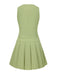 2PCS 1960s Solid Buttons Vest & Pleated Skirt, vintage skirt, retro style - perfect for women who love vintage and retro fashion