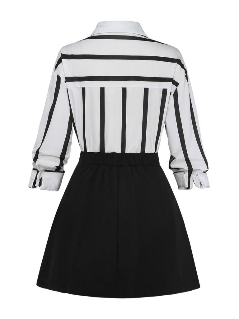 1960s Floral Striped Two Piece Set 4