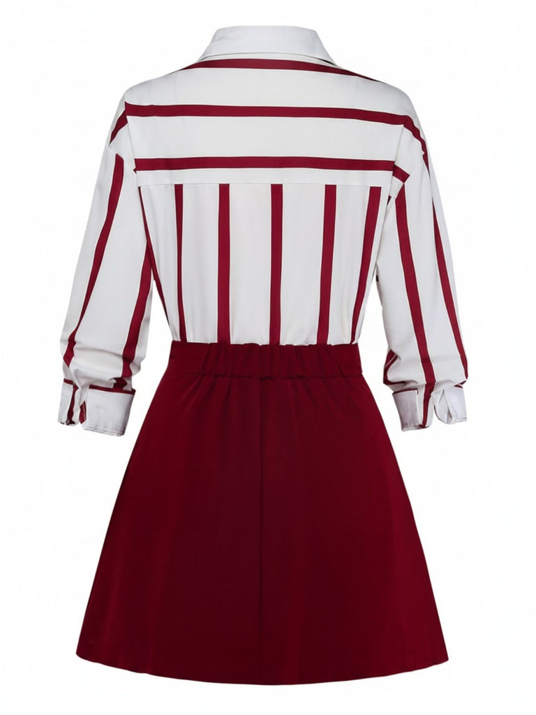 1960s Floral Striped Two Piece Set 6