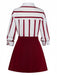 1960s Floral Striped Two Piece Set 6