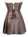 2PCS 1970s Gothic Faux Leather Bandeau Corset & Skirt — because 1970s glamour deserves an encore