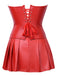 She sways in this 2PCS 1970s Gothic Faux Leather Bandeau Corset & Skirt and it's pure 1970s magic