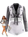 Grey 1950s Vintage Two Piece Set
