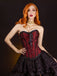 She sways in this 2PCS 1970s Steampunk Lace Corset & High Low Skirt and it's pure 1970s magic