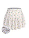 2PCS Beige 1950s Floral One-Piece Swimsuit & Skirt: 1950s Riviera elegance, reimagined for her
