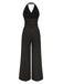 2PCS Black 1930s Halter Vest Top & Wide Leg Pants — 1930s elegance she can wear anywhere