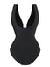 2PCS Black 1940s Bow One-Piece Swimsuit & Swim Skirt: 1940s Riviera elegance, reimagined for her