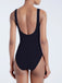 2PCS Black 1940s Bow One-Piece Swimsuit & Swim Skirt, vintage skirt, retro style - perfect for women who love vintage and retro fashion