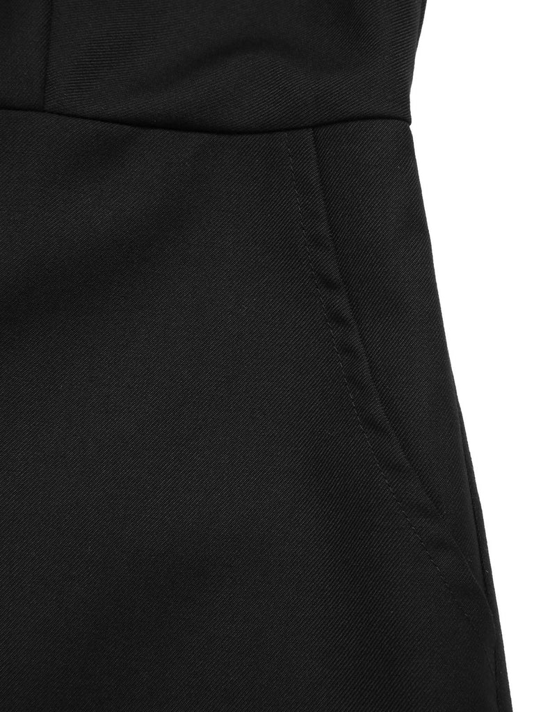 Black 1950s Gothic Bat Off-Shoulder Mesh Romper, vintage romper, retro jumpsuit - perfect for women who love vintage and retro fashion