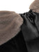 2PCS Black 1960s Solid Dress & Plush Cape — a 1960s silhouette that turns sidewalks into runways