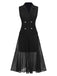 2PCS Black 1960s V-Neck Vest Top & Pleated Skirt: a 1960s classic that whispers rather than shouts