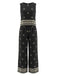 Black 1930s Round Neck Pants Set, vintage fashion, retro style - perfect for women who love vintage and retro fashion