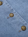 She walks in these 2PCS Blue 1940s Sleeveless Vest & Wide-Leg Denim Jeans and the world follows