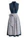Blue 1950s V Neck Vintage Dress 2
