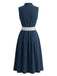 Blue 1950s V Neck Vintage Dress 3