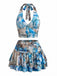 Blue 1930s Skirt Set 8