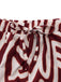 2PCS Brown 1970s Halter Deep V Striped Top & Shorts - vintage fashion, retro style