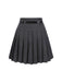 She pairs this 2PCS Dark 1960s Pinstripes Top & Pleated Skirt with confidence and 1960s charm