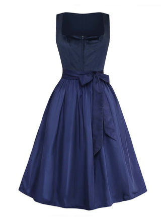Dark Blue 1950s Vintage Dress