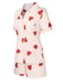 2PCS Heart Short-Sleeved Shirt Shorts Pajamas, vintage pajamas, retro nightwear - perfect for women who love vintage and retro fashion