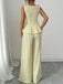 Light Yellow 1950s Ruffle Bow Two Piece Set 5