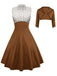 2PCS Navy 1950s Polka Dot Swing Dress — a 1950s silhouette that turns sidewalks into runways