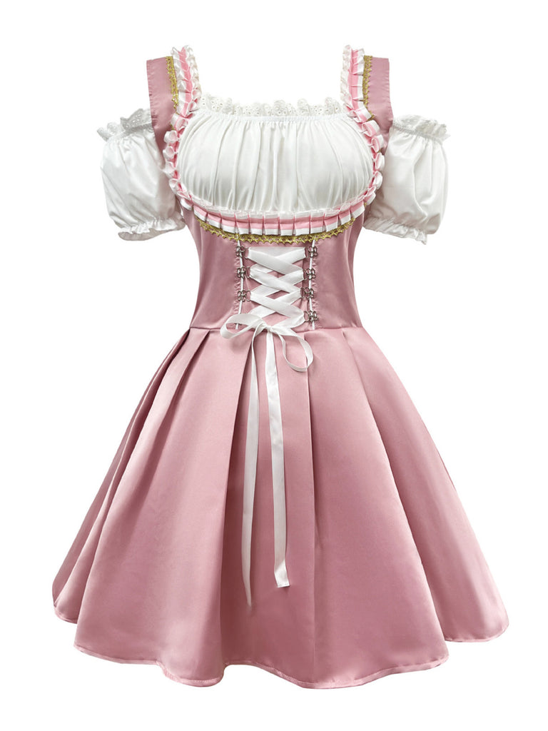 Pink 1950s Vintage Classic Dress 8