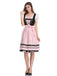 2PCS Pink 1950s Oktoberfest Puff Sleeves Embroidered Dress, vintage dress, retro fashion, rockabilly, pin-up fashion - perfect for women who love vintage and retro fashion