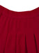 2PCS Red 1940s Square Neck Sleeveless Vest & Skirt - vintage skirt, retro style, elegant red
