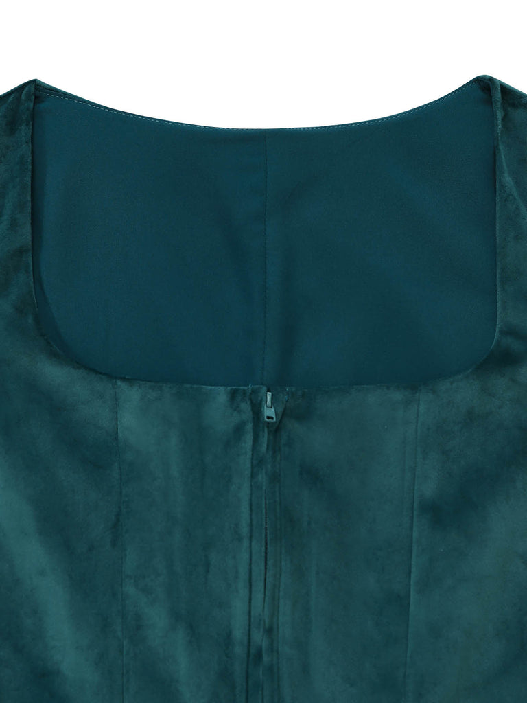 Green 1950s Vintage Classic Dress 4