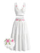 White 1950s Vintage Classic Skirt 3