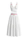 White 1950s Vintage Classic Skirt 4