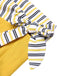 2PCS Yellow 1940s Striped Patchwork Swimsuit, vintage swimsuit, pin-up swimwear - perfect for women who love vintage and retro fashion