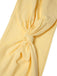 This 2PCS Yellow 1960s Solid Tube Top & Bodycon Skirt brings 1960s soul to her everyday