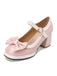 Bowknot Chunky Heels Mary Jane Shoes